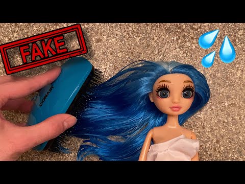 Giving my FAKE rainbow high doll a makeover | Zombiexcorn