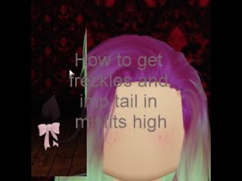 How To Get Imp Tail And No Face Freckles In Misfits High Youtube - how to get no face in roblox misfits high