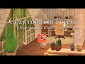 【あつ森BGM】自然に囲まれた部屋で聴くボサノバジャズ音楽🌿🎧Bossa Nova Music Playlist & 鳥の鳴き声 ＋ 川の音【ACNH / 1時間】Study with me