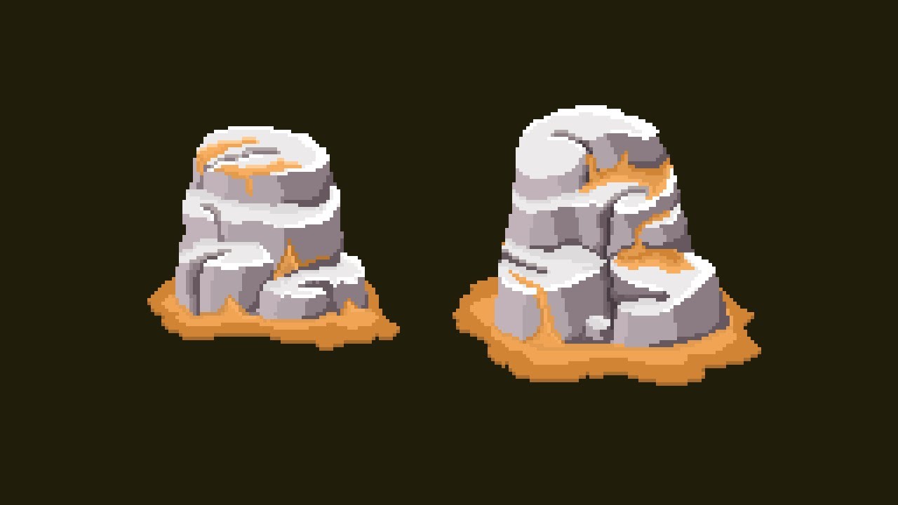 How To Pixel Rocks Pixel Rocks - I haven't draw many rocks in a past so this is just a ...