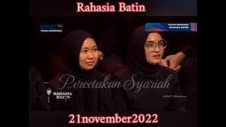 RAHASIA BATIN 21 NOVEMBER 2022 #rahasiabatin #ustadzdhanu #ilmutauhid