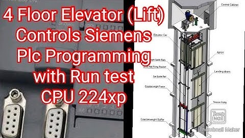 4 Floor Elevator (Lift) Controls Using Siemens PLC Programming With Run Test Using s7 200 cpu 224xp