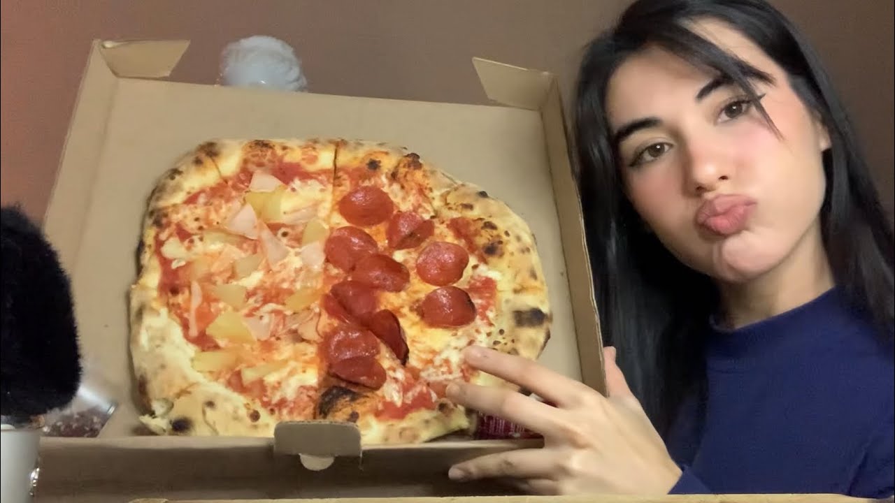 COMIENDO PIZZA ♡ ASMR