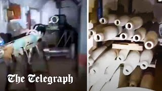 video: Watch: Missile workshops in Gaza tunnels blown up by Israeli forces
