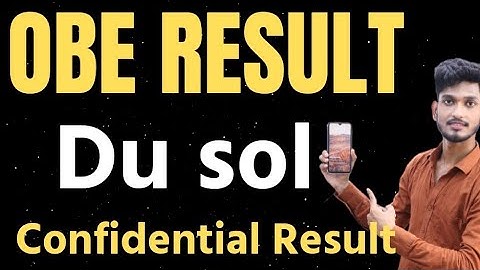 DU SOL OBE Result Declared 🔥 How to get Sol Confidential Result. NCWEB || Regular || Manish Verma.