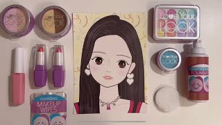 [💸Toy asmr💸] Blackpink Paper Cosmetics \u0026 Make up💄Asmr 블랙핑크 장난감 화장놀이 No music🔇