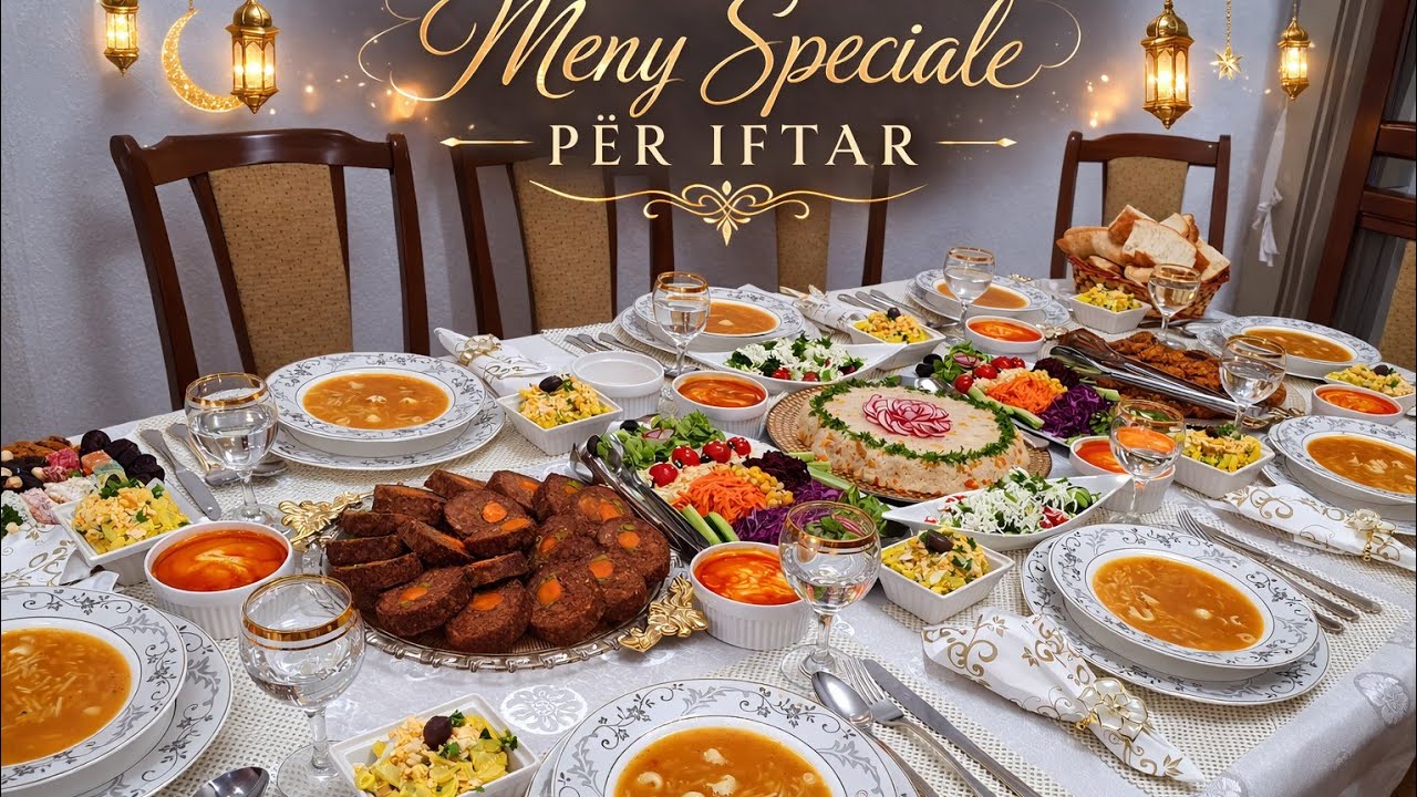 Meny Iftari e përgaditur  për musafirë 😍🤲@AJASKitchenKuzhinaeAjes 