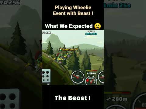 Playing Wheelie Event With Beast Be Like Shorts HCR2