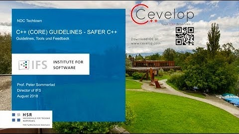 C++ (Core) Guidelines - Safer C++ - Peter Sommerlad