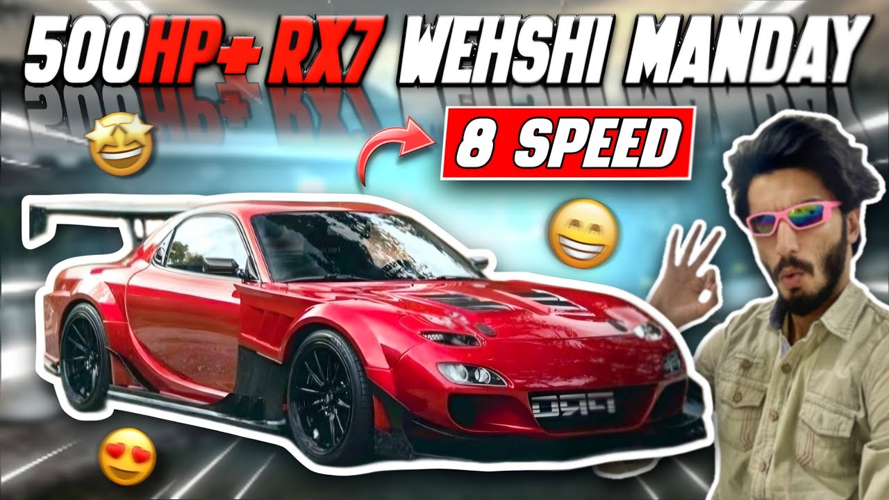 INSANE Acceleration !!! 500HP+ Mazda RX7 Waheshi Manday 🔥 TEAM4K