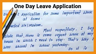 One day leave application | write one day leave application | how to write one day leave application screenshot 5