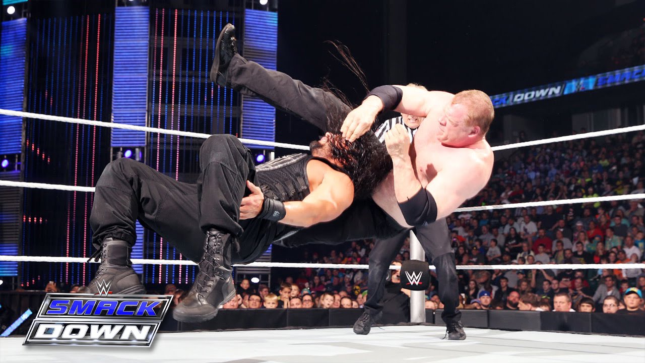 Roman Reigns Vs Kane Smackdown April 30 2015 Youtube