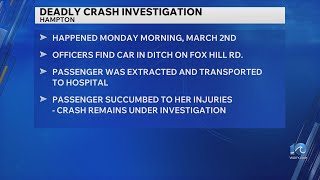 HPD: Woman dies after crash on Fox Hill Road
