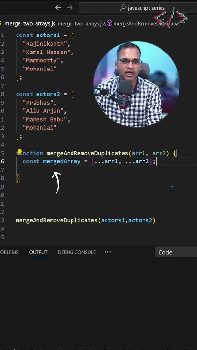 🔗 Merging Two Arrays and Removing Duplicates🚀 #coding #codewithkg - YouTube