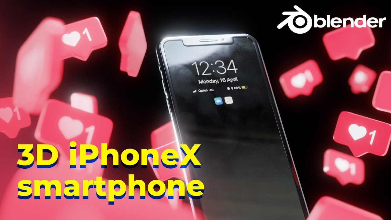 3D iPhoneX smartphone with Eevee | - YouTube