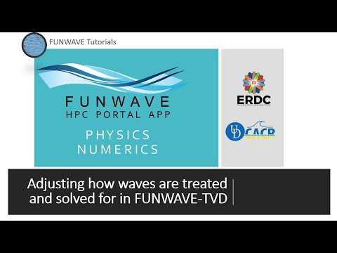 FUNWAVE HPC Portal Application: Input/Output Tab - Physics & Numerics Section