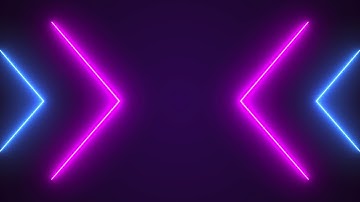 Abstract Neon Glowing Lights Shapes Stage Motion Graphics Background Video Seamless Loop.