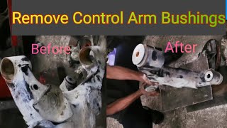 how to remove control arm bushings without press/How to Replace Control Arm Bushings (EASY)