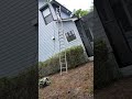 Lavando la casa para pintarla.