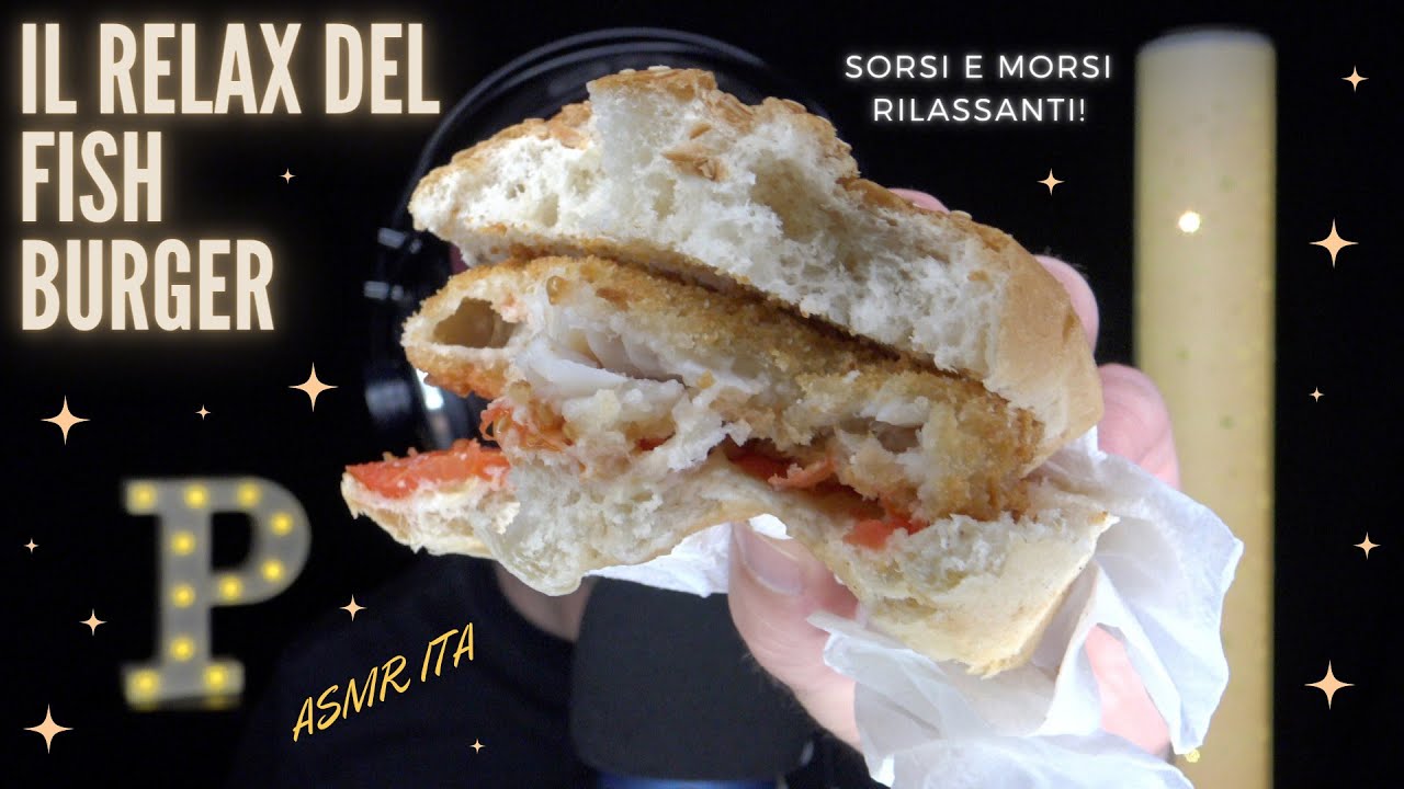 ASMR ITA | Rilassati mentre provo questi ottimi fish burger | Mukbang & Eating Sounds 🍔🐟🥤