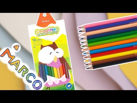 Цветные карандаши для рисования 12 цветов Smoothies от Марко