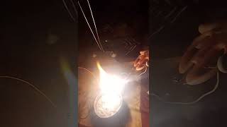 High voltage experiment 4 to 6 KV 500MA Microwave oven transformer MOT in series #experiment #Viral