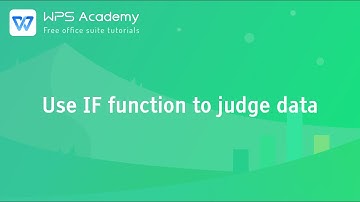 [WPS Academy] 1.1.7 Excel: Use IF function to judge data