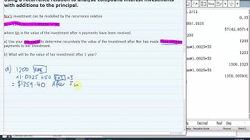 Using Recurrence Relations to Analyse Annuities 9G
