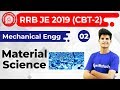 10:00 PM - RRB JE 2019 (CBT-2) | Mechanical Engg by Neeraj Sir | Material Science