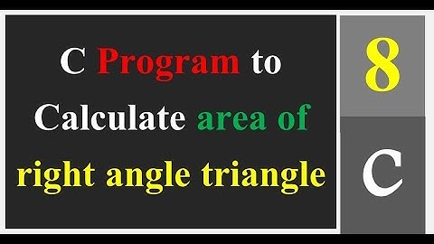 C Program to Calculate area of right angle triangle