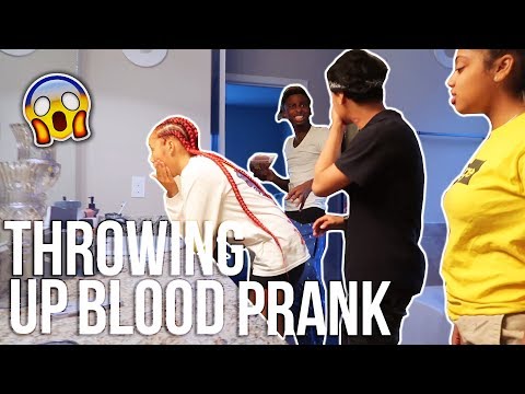 THROWING UP BLOOD PRANK On BOYFRIEND (MUST WATCH)