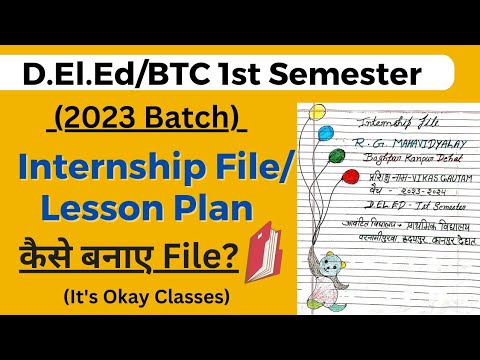 Deled2nd Semester Internship File.pdf UP DElEd 1st Semester Internship File & Lesson Plan/Deled First ...