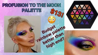 NEW BUDGET MAKEUP, PROFUSION TO THE MOON PALETTE REVIEW, SWATCHES, TUTORIAL