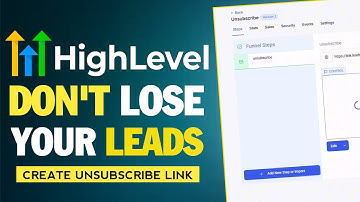 How to Create an Unsubscribe Link in GoHighLevel (Trigger Link + Automation)