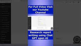 Research paper writing using Chat GPT