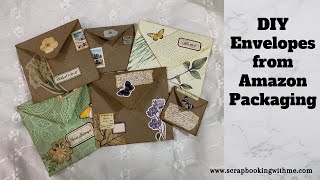 HOW TO MAKE ENVELOPES from AMAZON PACKAGING no SPECIAL TOOLS