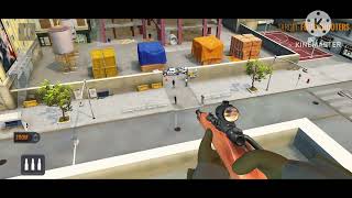 Sniper 3D : Gun Shooting Games Chapter 1 Campaign Mission 8 Rescue On Fire Eliminat The Gang game screenshot 3