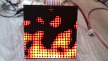 Fire effect on a hub75 using TinyGo