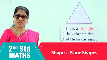 2nd Std Maths | Shapes - Plane Shapes |  Mathematics Class -2 | Maths Part-112