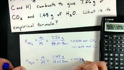 Empirical Formula from Combustion - Only Carbon and Hydrogen
