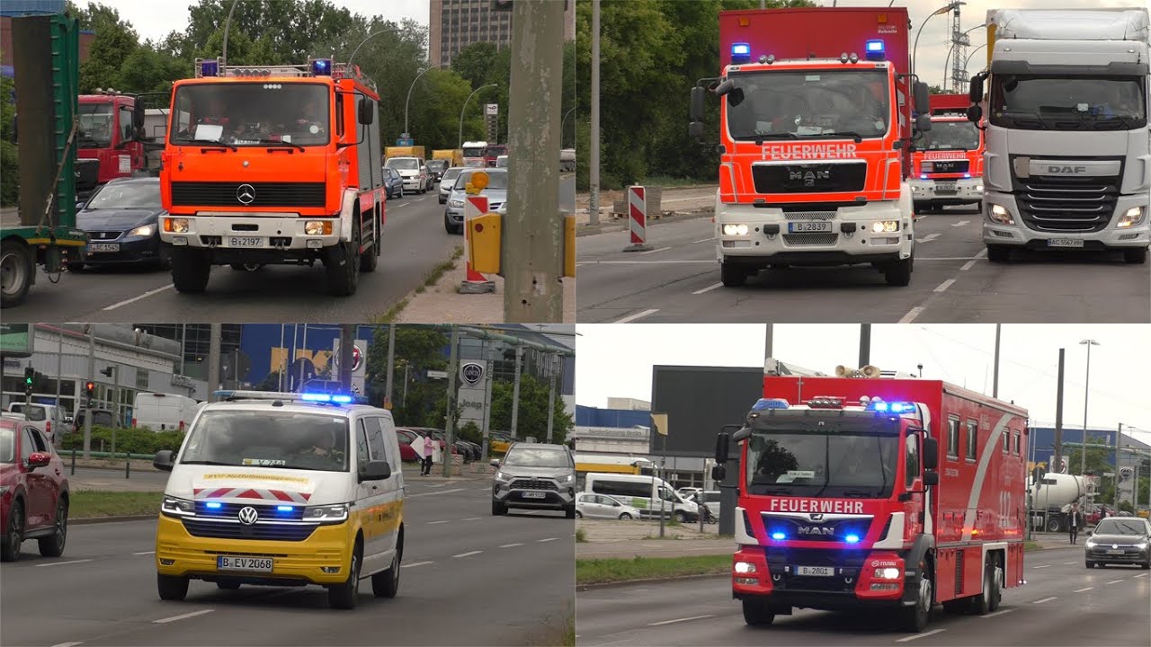 [Erneuter Brand in Brandruine!] Einsatzfahrten zum erneuten Großeinsatz in Berlin Marzahn