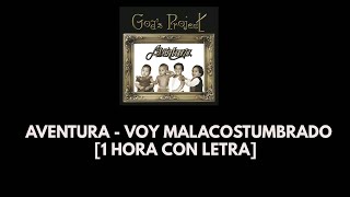 AVENTURA - VOY MALACOSTUMBRADO [1 HORA CON LETRA]