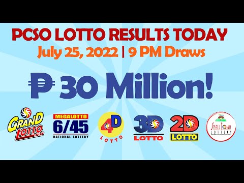 9PM PCSO Lotto Result Today July 25, 2022