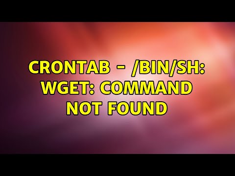crontab - /bin/sh: