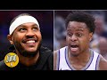 What Carmelo Anthony did to Yogi Ferrell is called 'daddy ball' - Kendrick Perkins | The Jump