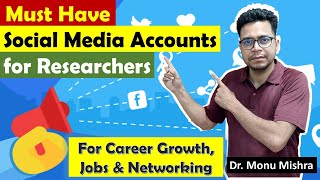 Social Media Accounts for Researchers 😲 | Social Media for Students | Career and Jobs | Monu Mishra