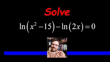 How to Solve a Log Equation - Natural Log