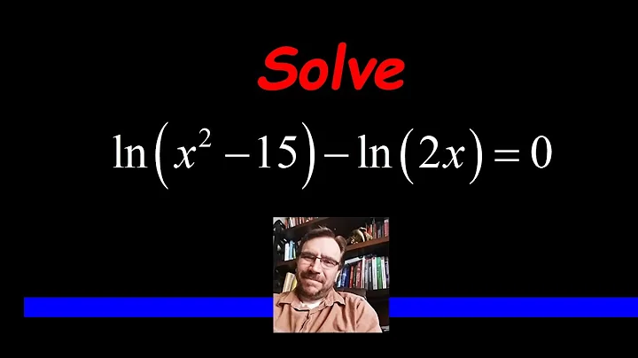 How to Solve a Log Equation - Natural Log