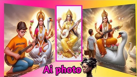 How To Create Ai Images For Free new | Saraswati Puja Photo Editing | Saraswati maa photo with name