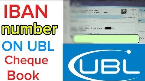 IBAN number on UBL cheque book | Cheque Book se UBL IBAN no. dekhain